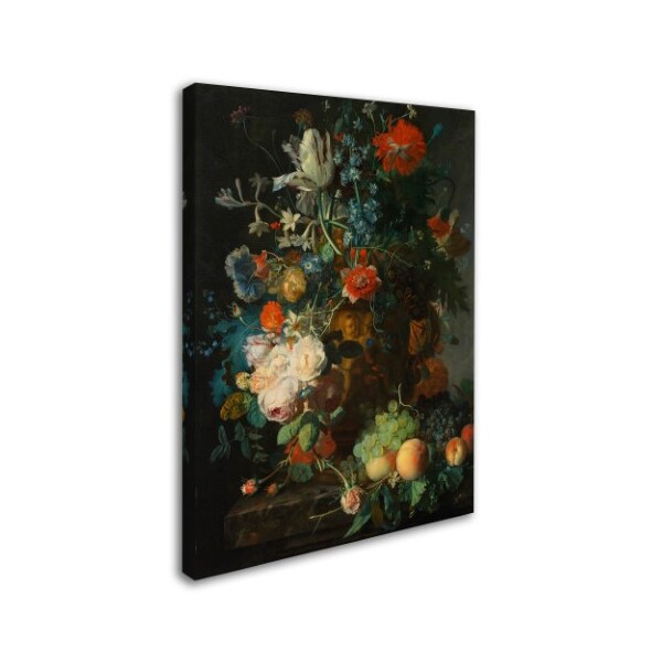 Jan Van Huysum 'Still Life With Flowers And Fruit' Canvas Art,24x32